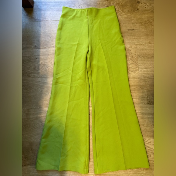 Urban Outfitters Pants - Urban Outfitters Chartreuse Green High Waist Flare Pants